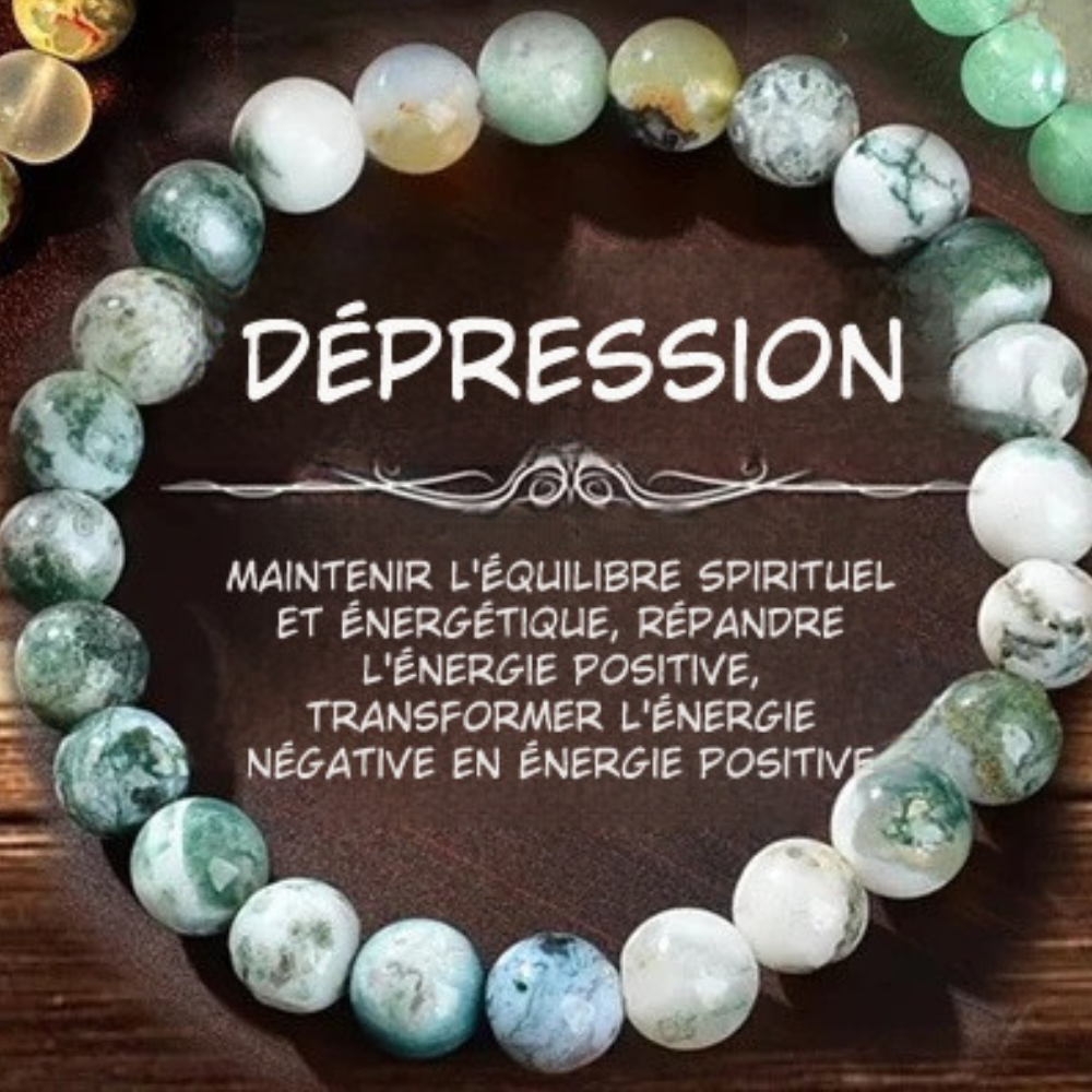 Bracelet Symbolique en Pierres Naturelles – Protection, Apaisement & Énergie Spirituelle