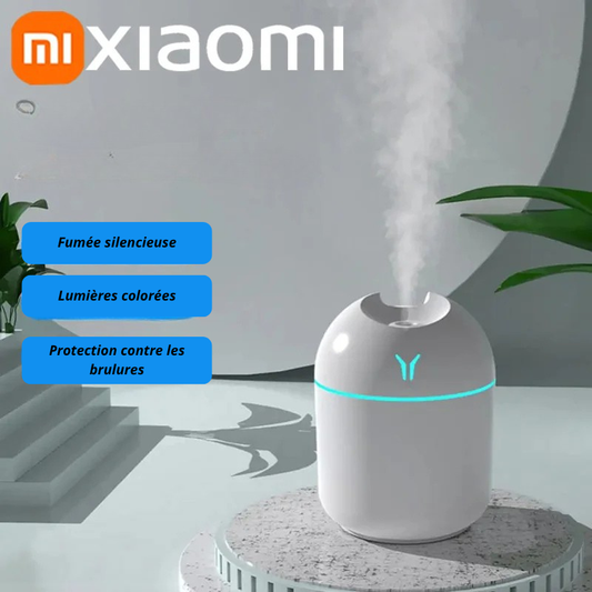 Xiaomi Humidificateur Portable 250 ml – Diffuseur d’Huiles Essentielles avec LED & Arrêt Automatique | Maison & Voiture