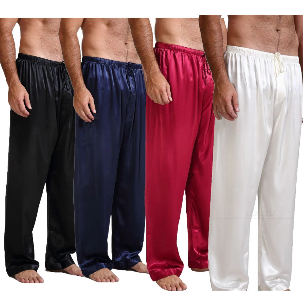 Pantalon de Pyjama Homme Satin – Confort Classique & Élégant | Bas de Nuit Doux