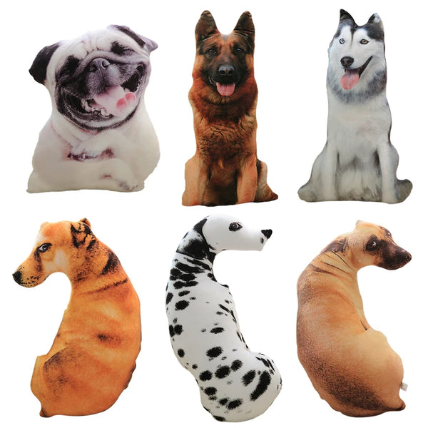 Peluche Chien Réaliste 50 cm – Doudou Chien Couché Tout Doux (Déco)