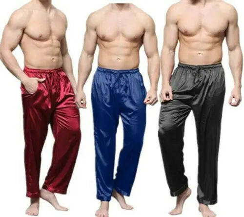 Pantalon de Pyjama Homme Satin – Confort Classique & Élégant | Bas de Nuit Doux