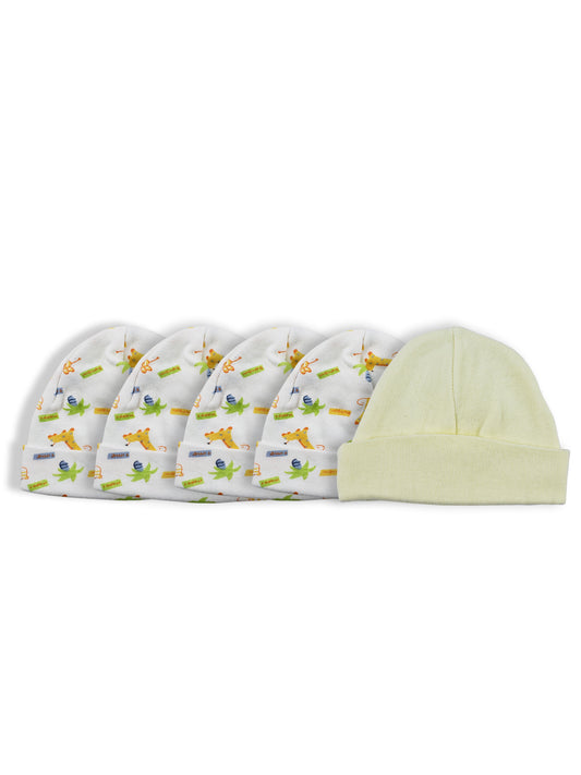 Lot de 5 Bonnets Bébé en Coton