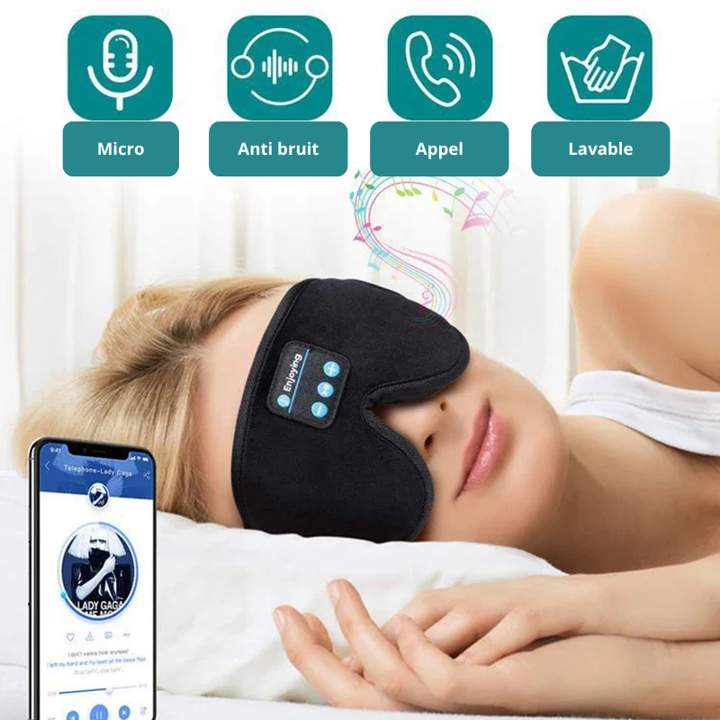 Sleep mask with headphones, 3D contour, night mask for men and women.