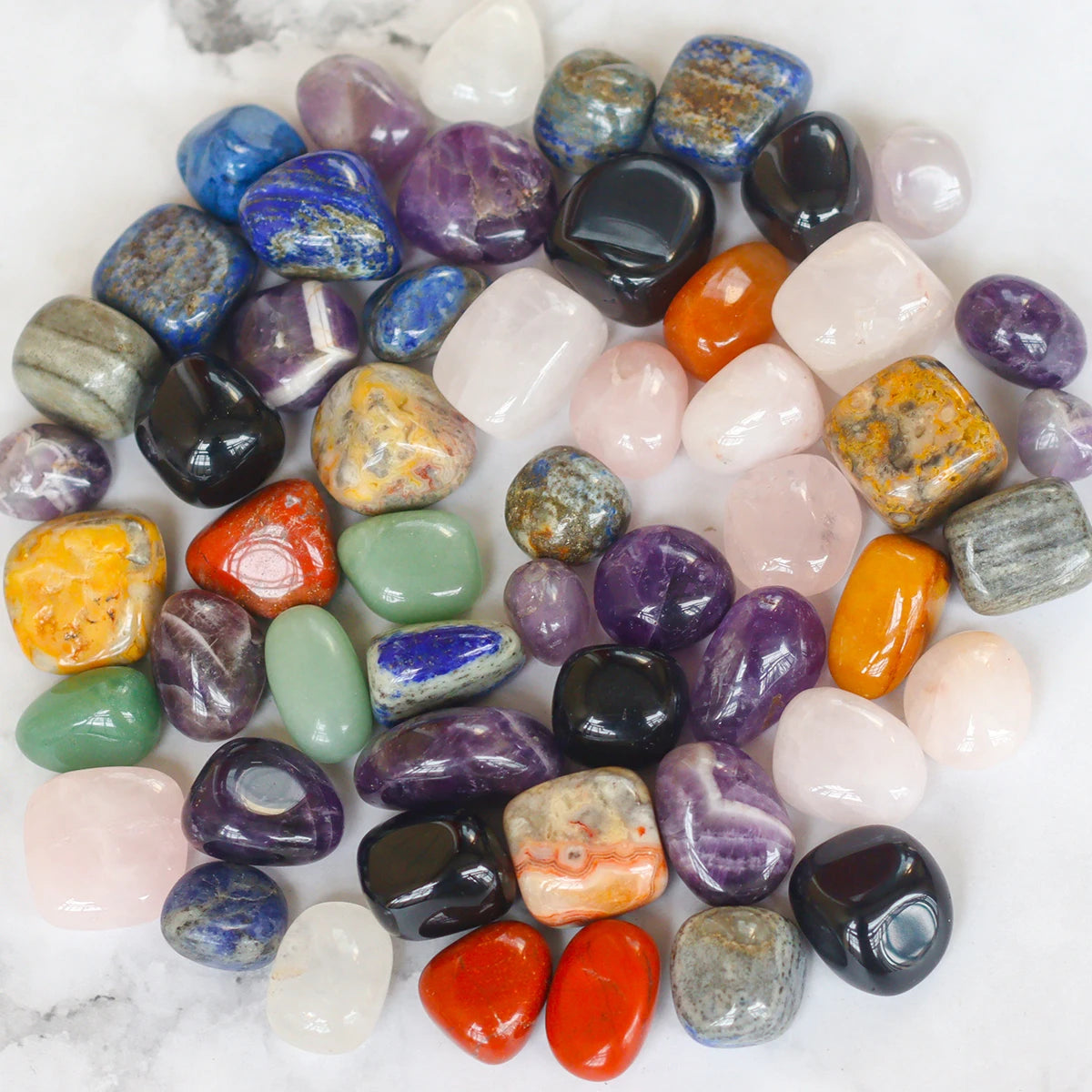 100 g de Pierres Roulées en Jade Naturel – Décoration Zen, Méditation & Bien-Être