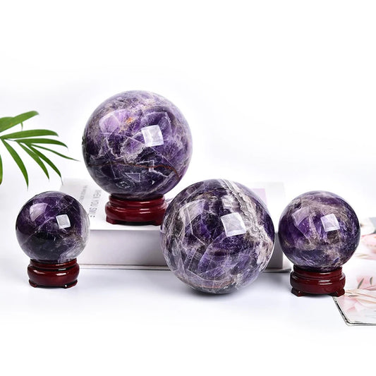 Boule d’Améthyste Naturelle 20 mm – Pierre Énergétique & Déco Feng Shui