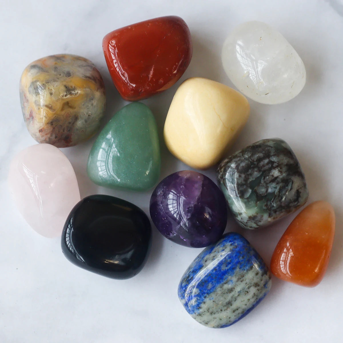 100 g de Pierres Roulées en Jade Naturel – Décoration Zen, Méditation & Bien-Être