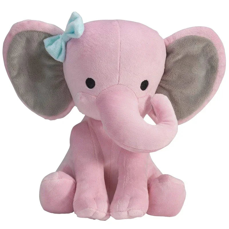 Coussin Éléphant Gris – Peluche Oreiller de Sieste (25 cm)