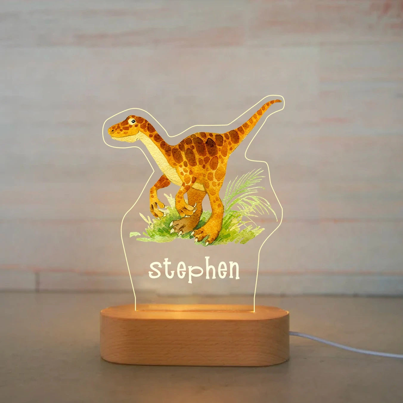 Veilleuse Enfant Personnalisée avec Prénom – Lampe Acrylique Animaux | Déco Chambre Bébé & Cadeau Naissance