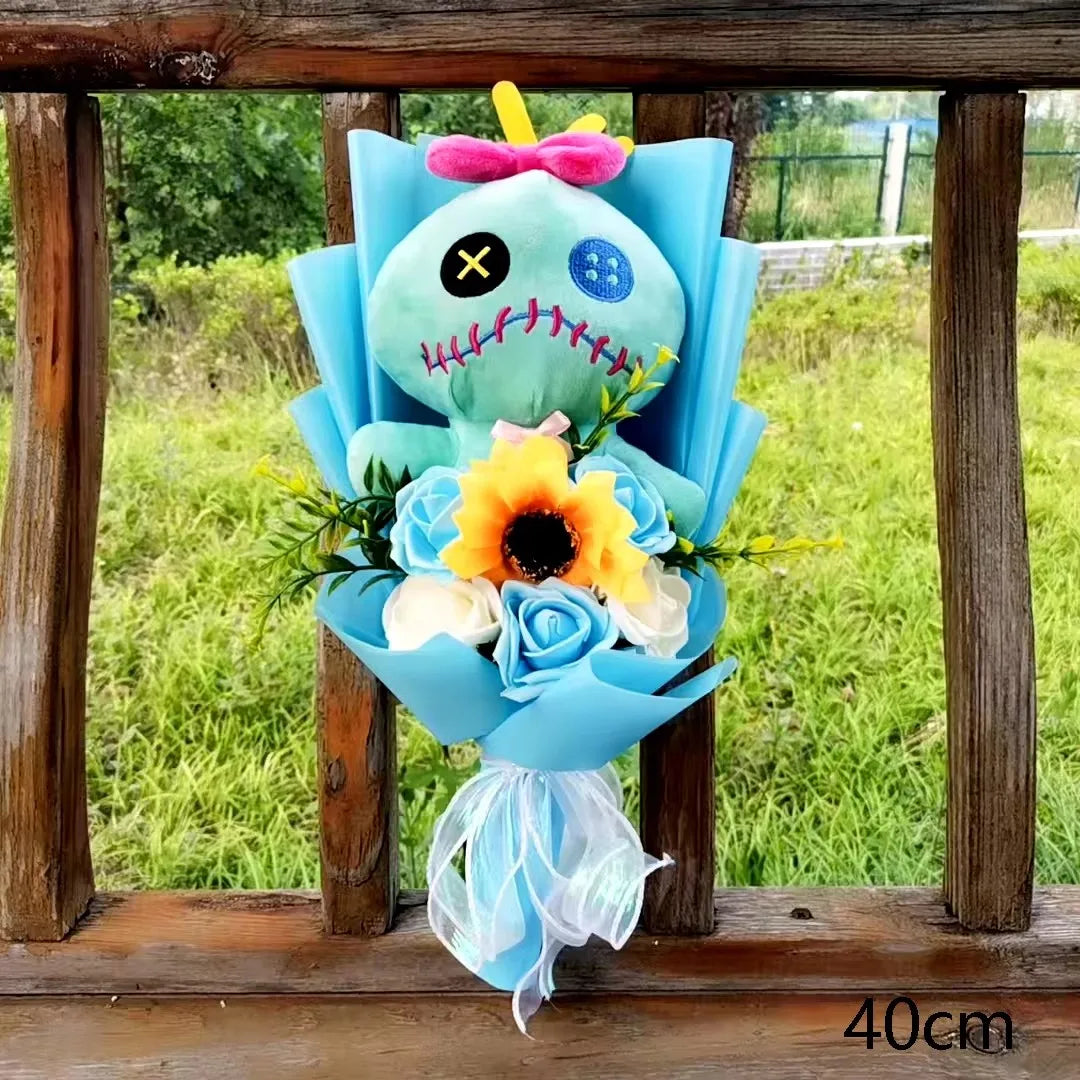 💐 Bouquet Peluche Lilo & Stitch – Fleurs & Tendresse à Offrir