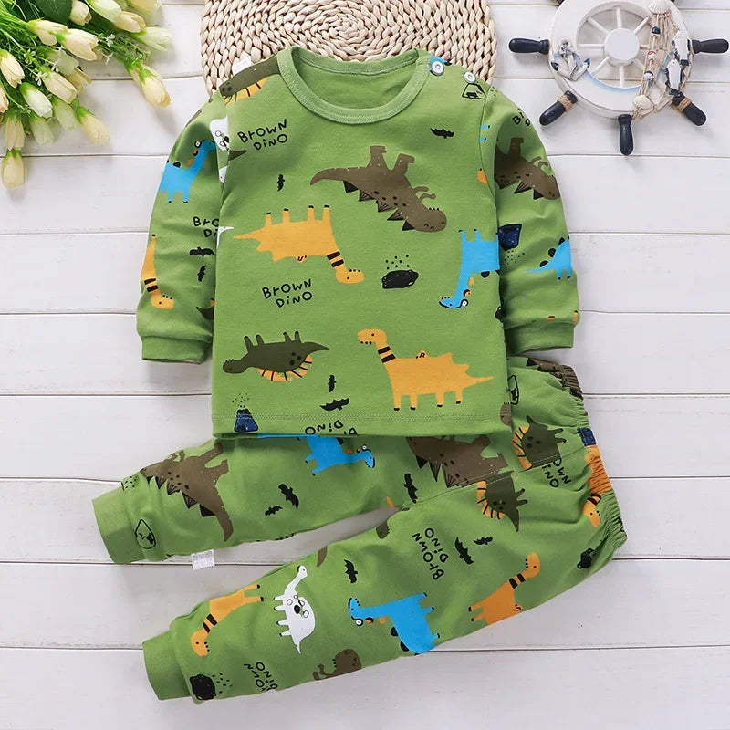 Ensemble  Pyjama Enfant – Coton Doux Motifs Cartoon | Garçon & Fille | Idéal Printemps / Automne