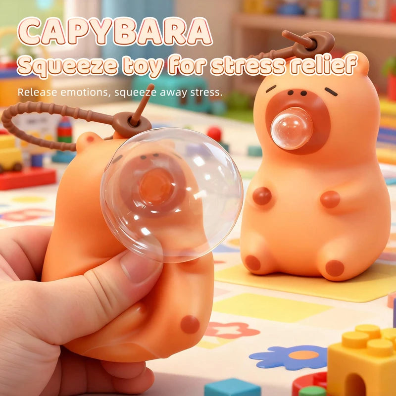 Peluche Capybara Rigolote – Bulle de Nez Extensible (10-13 cm)