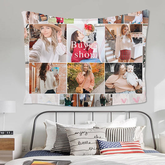 Couverture Personnalisée – Photo, Texte ou Design Original | Cadeau Unique pour Famille, Amis & Animaux