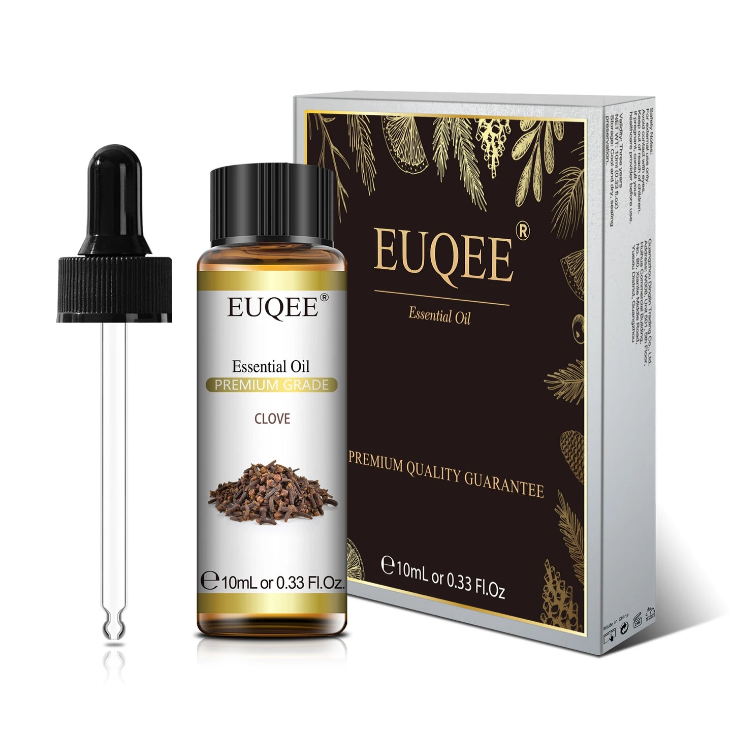 Huile Essentielle 100 % Naturelle EUQEE 10 ml – Lavande, Eucalyptus, Vanille, Agrumes & Plus