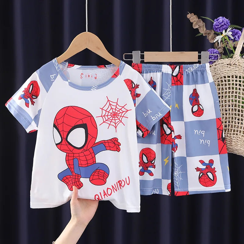 Pyjama Été Enfant Spiderman – Ensemble T-shirt Manches Courtes + Short | Garçon