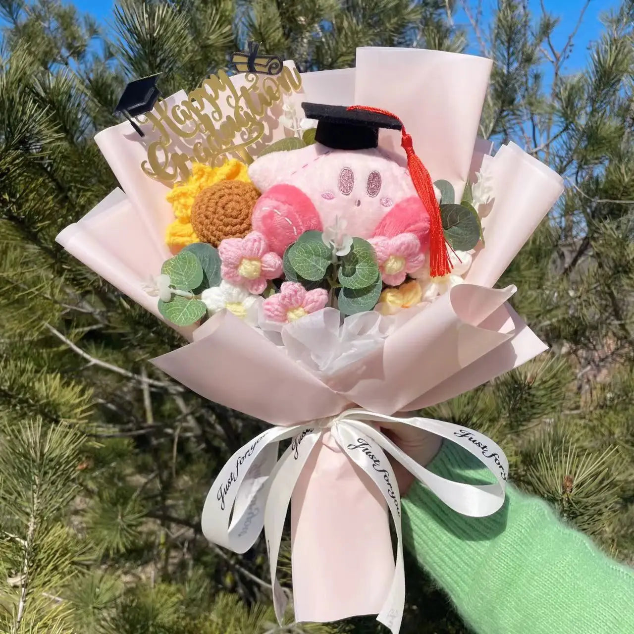 Bouquet Cadeau – Peluches Mignonnes & Fleurs