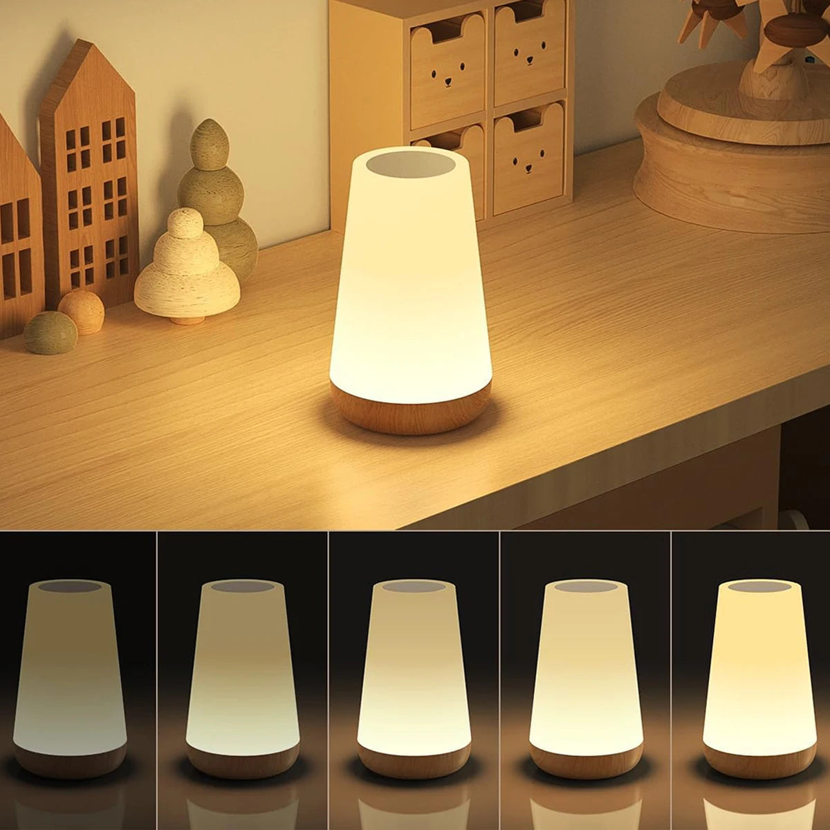 Veilleuse LED 13 Couleurs Changeantes – Tactile & Télécommande | Lampe de Chevet Rechargeable USB
