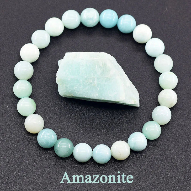 Bracelet en Apatite Bleue Naturelle – Énergie, Circulation & Vitalité