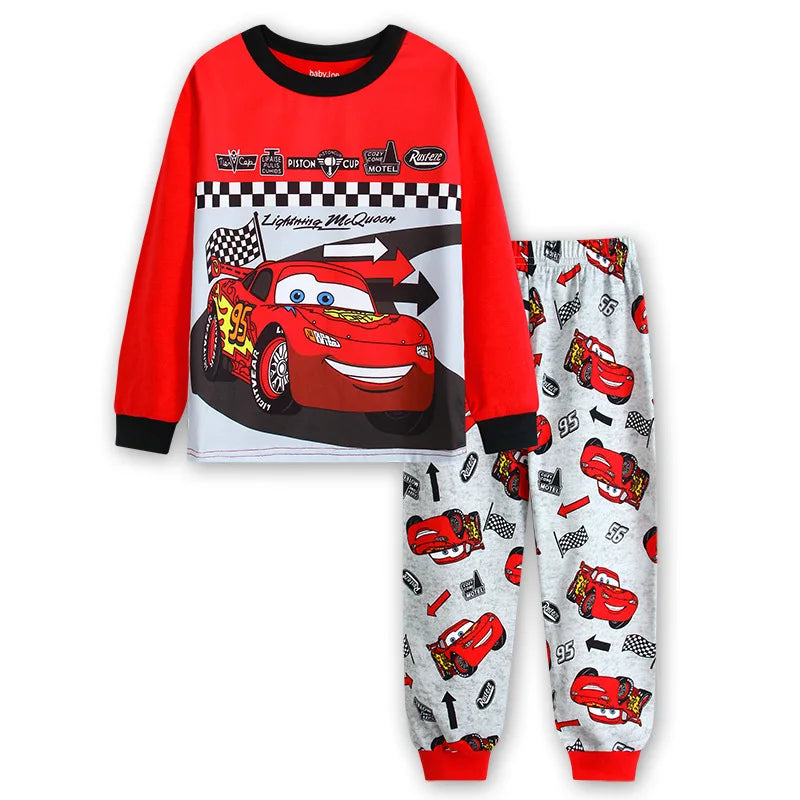 Pyjama Enfant Cars McQueen – Ensemble Coton Manches Longues Garçon & Fille