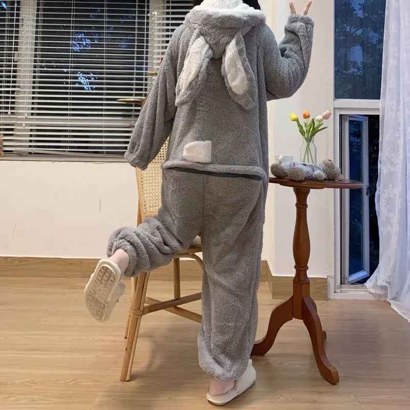 Pyjama Kigurumi Femme – Combinaison Hiver à Capuche