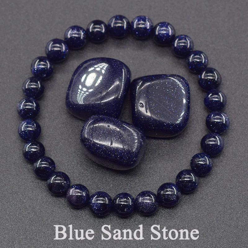 Bracelet en Apatite Bleue Naturelle – Énergie, Circulation & Vitalité