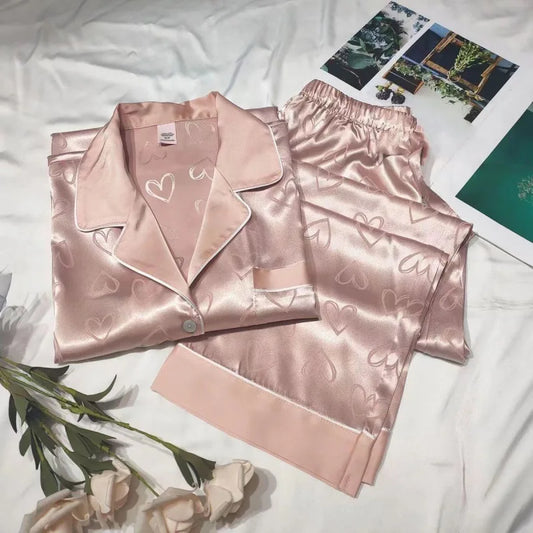 Pyjama Élégant Femme – Style Coréen Longues Manches