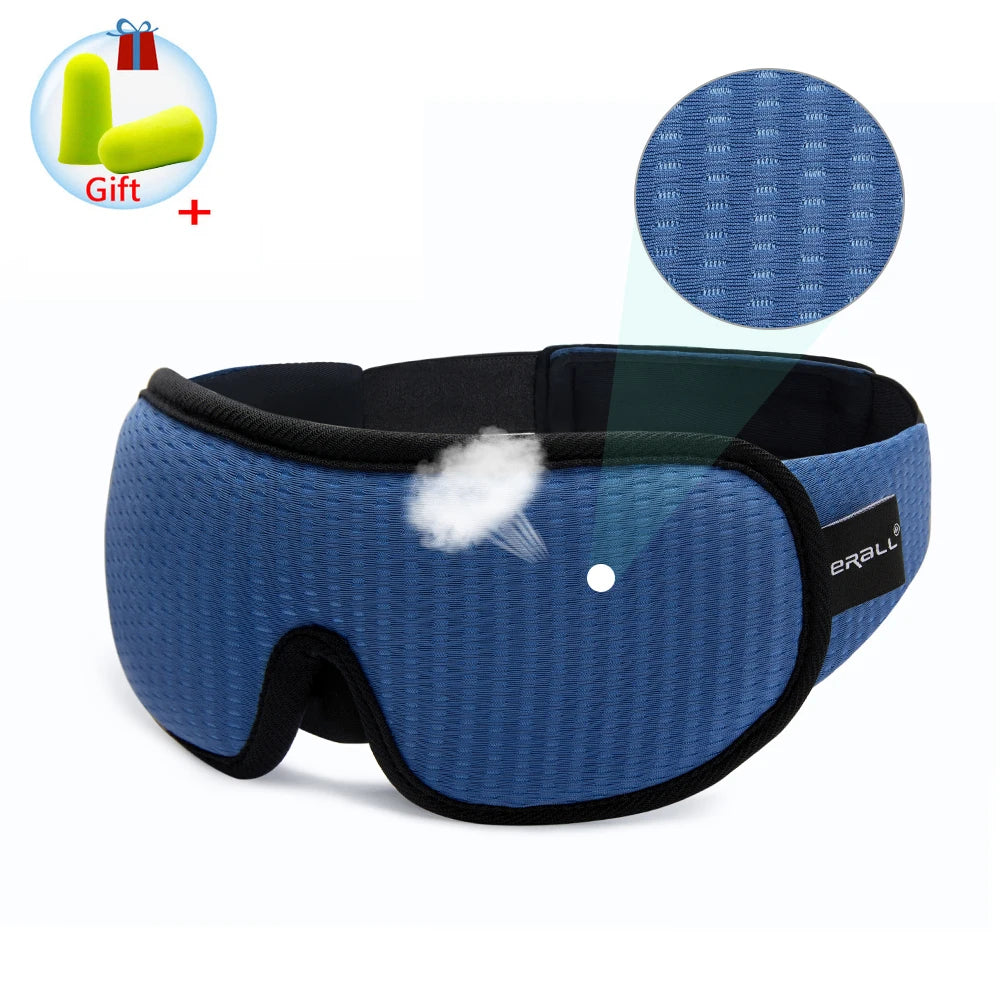 Breathable, light-blocking 3D sleep mask.