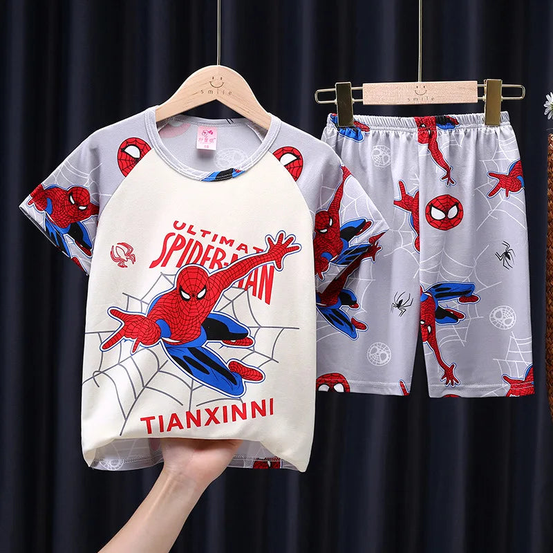Pyjama Été Enfant Spiderman – Ensemble T-shirt Manches Courtes + Short | Garçon