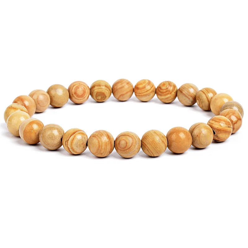 Bracelet Élastique en Pierres Naturelles – Énergie & Élégance