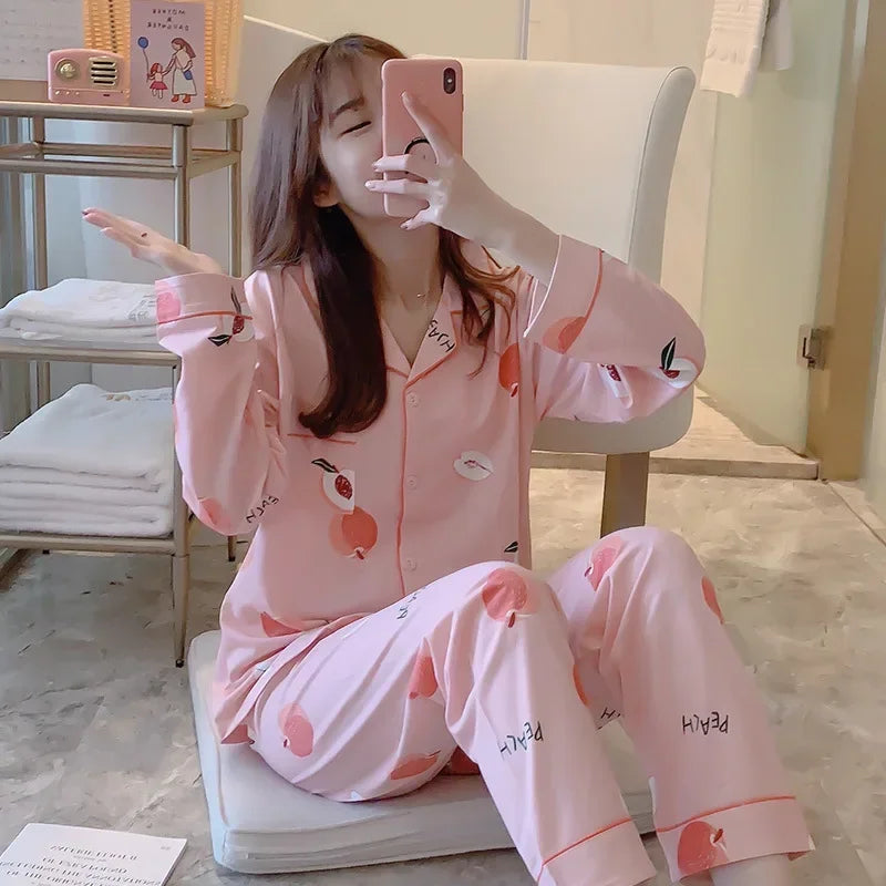 Pyjama Douillet Femme – Ensemble 2 pièces à Motifs