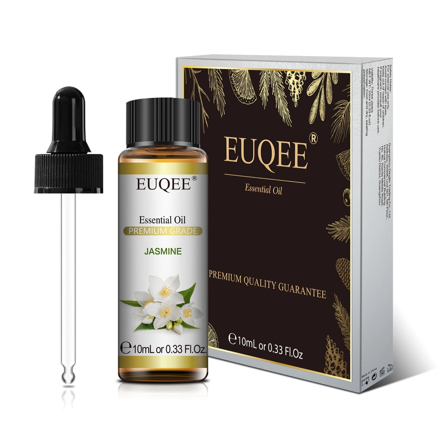 Huile Essentielle 100 % Naturelle EUQEE 10 ml – Lavande, Eucalyptus, Vanille, Agrumes & Plus