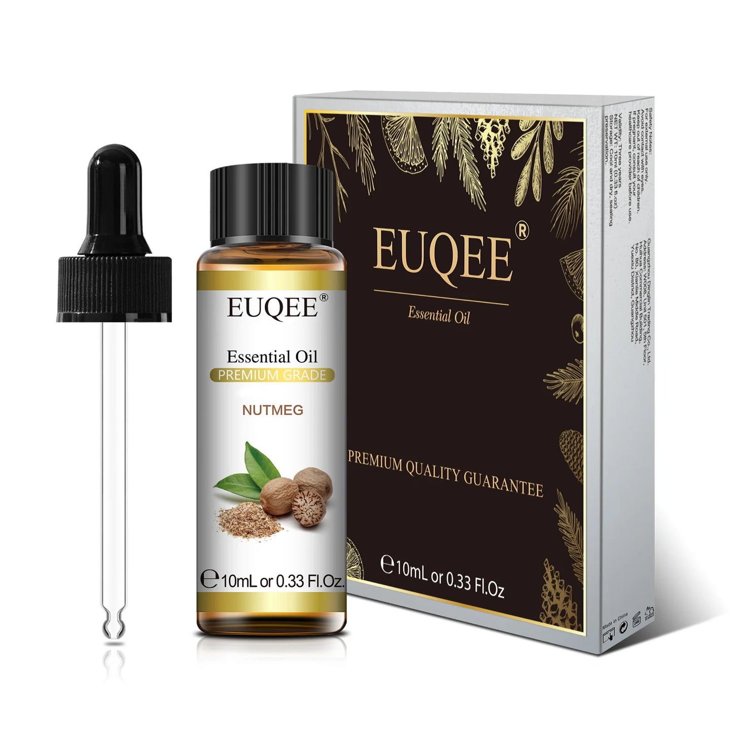 Huile Essentielle 100 % Naturelle EUQEE 10 ml – Lavande, Eucalyptus, Vanille, Agrumes & Plus