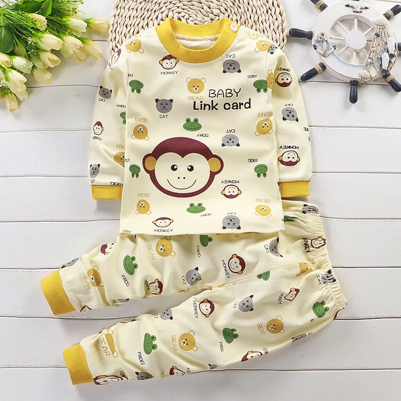 Ensemble  Pyjama Enfant – Coton Doux Motifs Cartoon | Garçon & Fille | Idéal Printemps / Automne