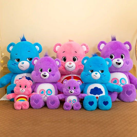 Peluche Ours Arc-en-Ciel – 30/38cm | Doudou Coloré & Coussin Doux pour Petits et Grands