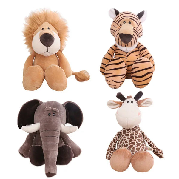 Peluches Animaux Sauvages – Lion, Éléphant, Tigre… (au Choix)
