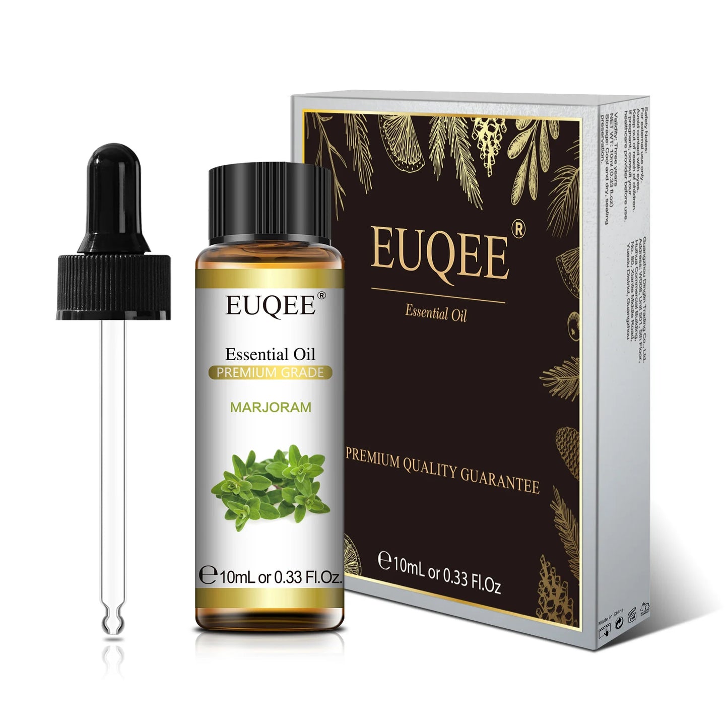 Huile Essentielle 100 % Naturelle EUQEE 10 ml – Lavande, Eucalyptus, Vanille, Agrumes & Plus
