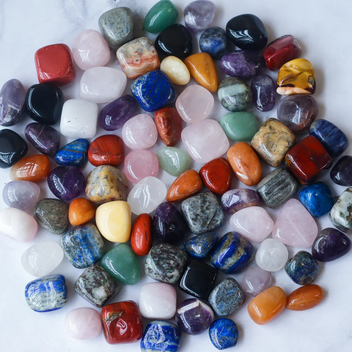 100 g de Pierres Roulées en Jade Naturel – Décoration Zen, Méditation & Bien-Être