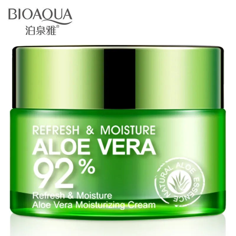 BIOAQUA Crème Visage Aloe Vera – Hydratation Profonde & Rafraîchissante | Soin Naturel Peau Douce & Éclatante
