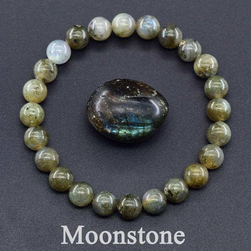 Bracelet en Apatite Bleue Naturelle – Énergie, Circulation & Vitalité