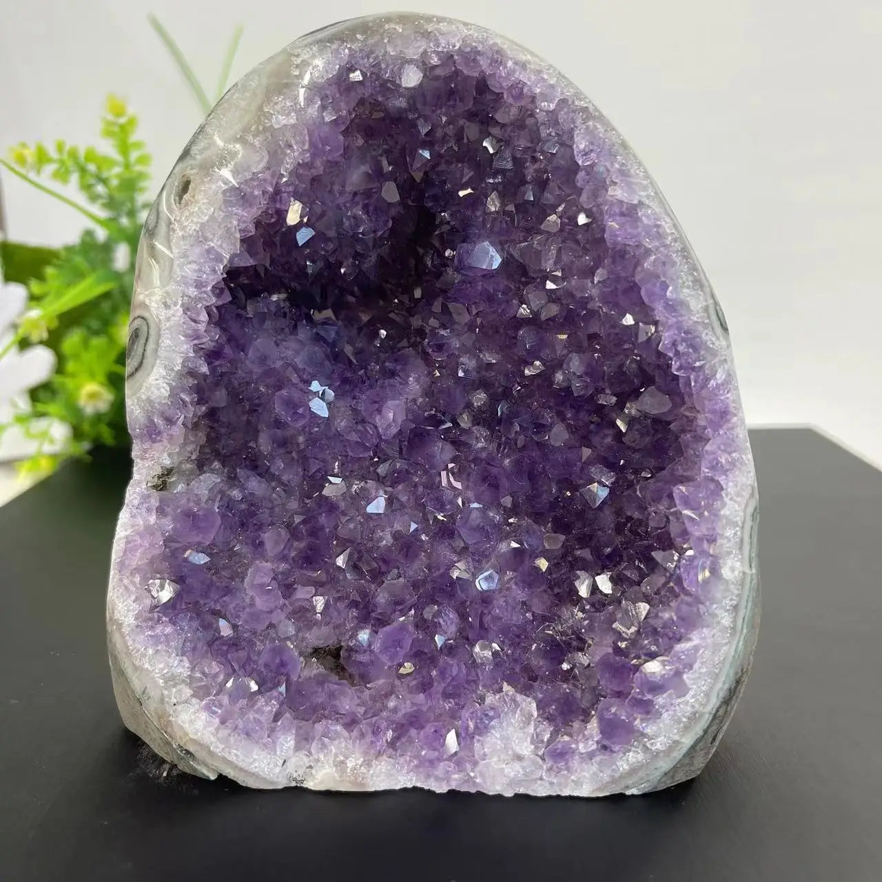 Géode d’Améthyste Naturelle – Cristal Brut Reiki & Déco Spirituelle
