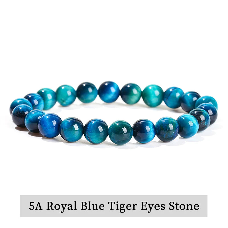 Bracelet en Pierres Naturelles – Améthyste, Œil de Tigre, Quartz, Agate | Bijou Énergétique Unisexe |