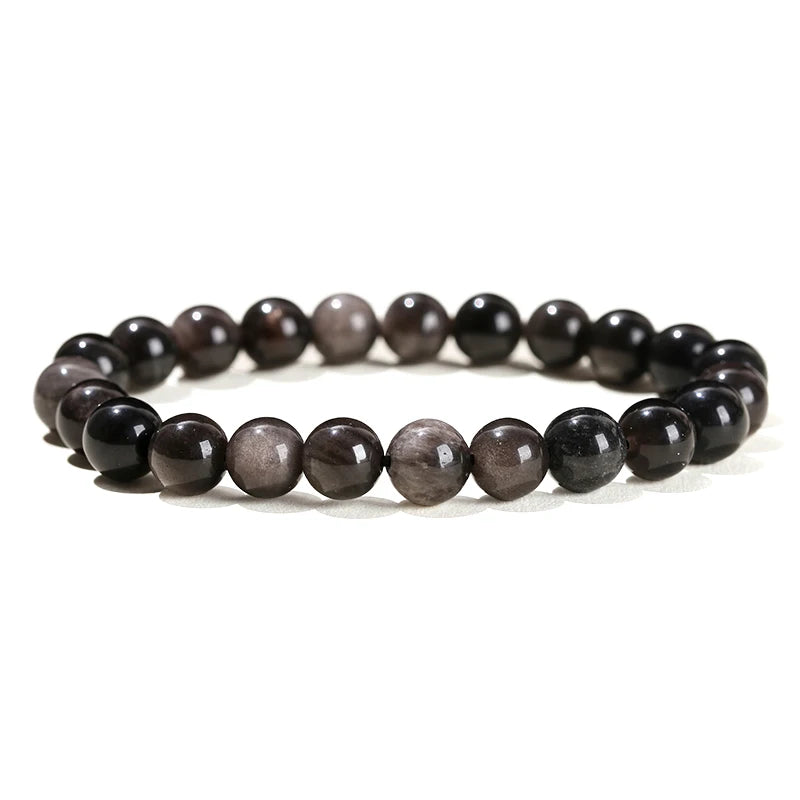 Bracelet en Pierres Naturelles – Améthyste, Œil de Tigre, Quartz, Agate | Bijou Énergétique Unisexe |