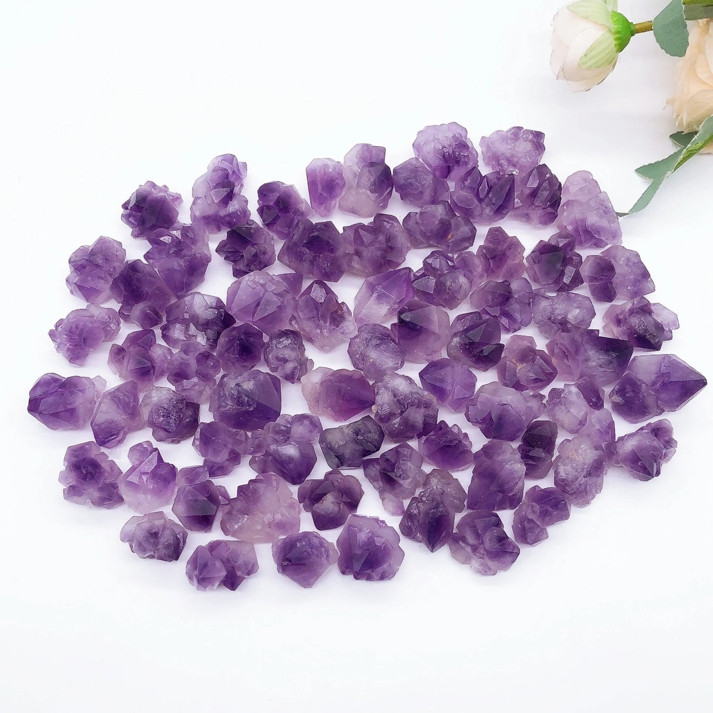 20 Pierres Naturelles d’Améthyste Brute – Cristaux Reiki & Décoration