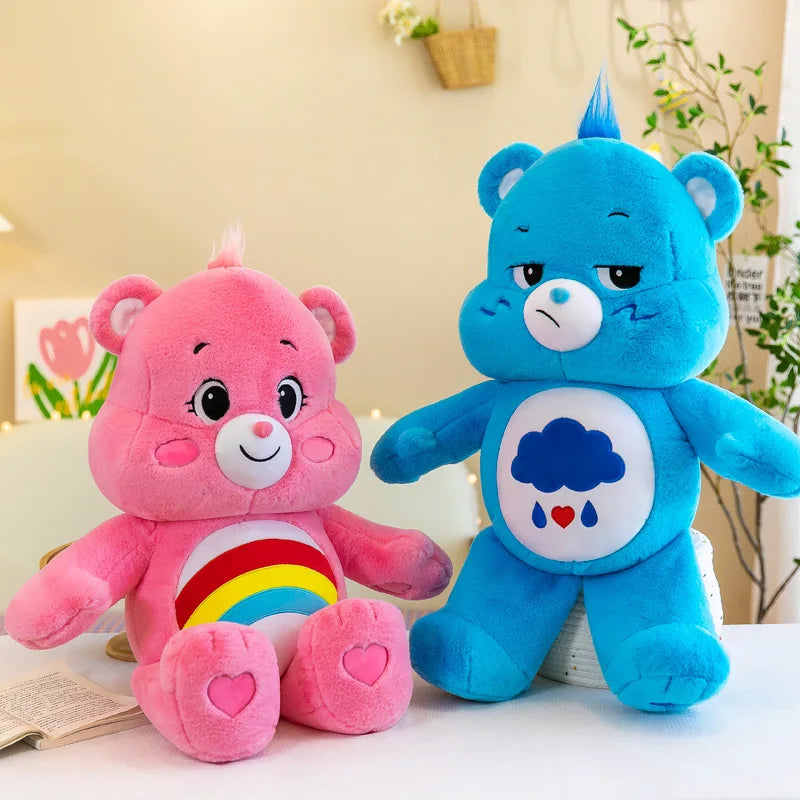 Peluche Ours Arc-en-Ciel – 30/38cm | Doudou Coloré & Coussin Doux pour Petits et Grands