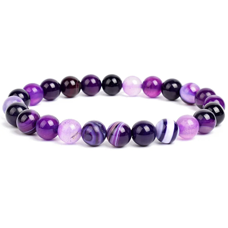 Bracelet Élastique en Pierres Naturelles – Énergie & Élégance