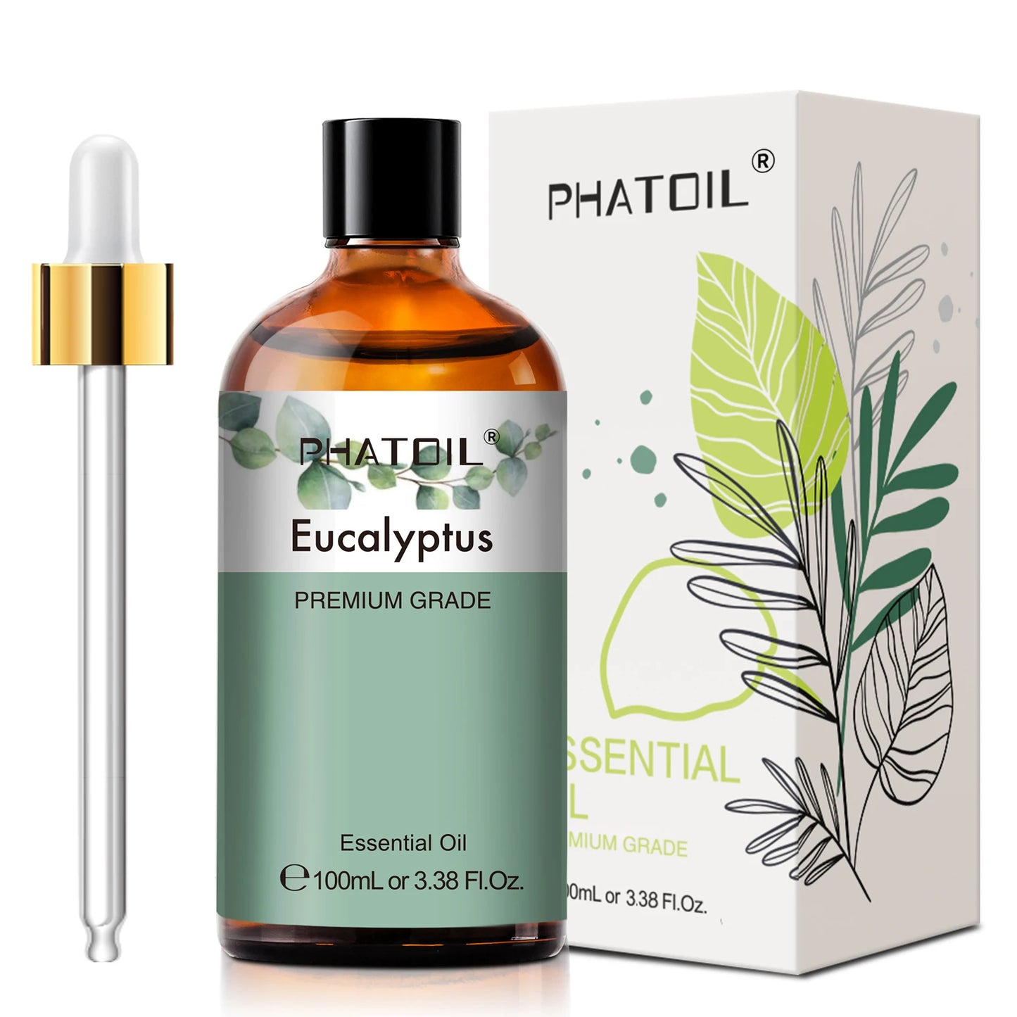 Huile Essentielle PHATOIL 100ml – Eucalyptus, Lavande, Vanille, Citron | Aromathérapie & Soins DIY