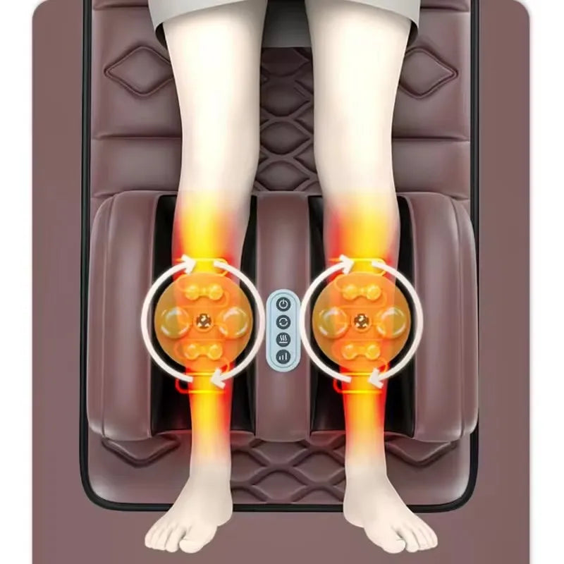 Matelas de Massage Électrique Complet avec Chauffage et Coussin Détachable