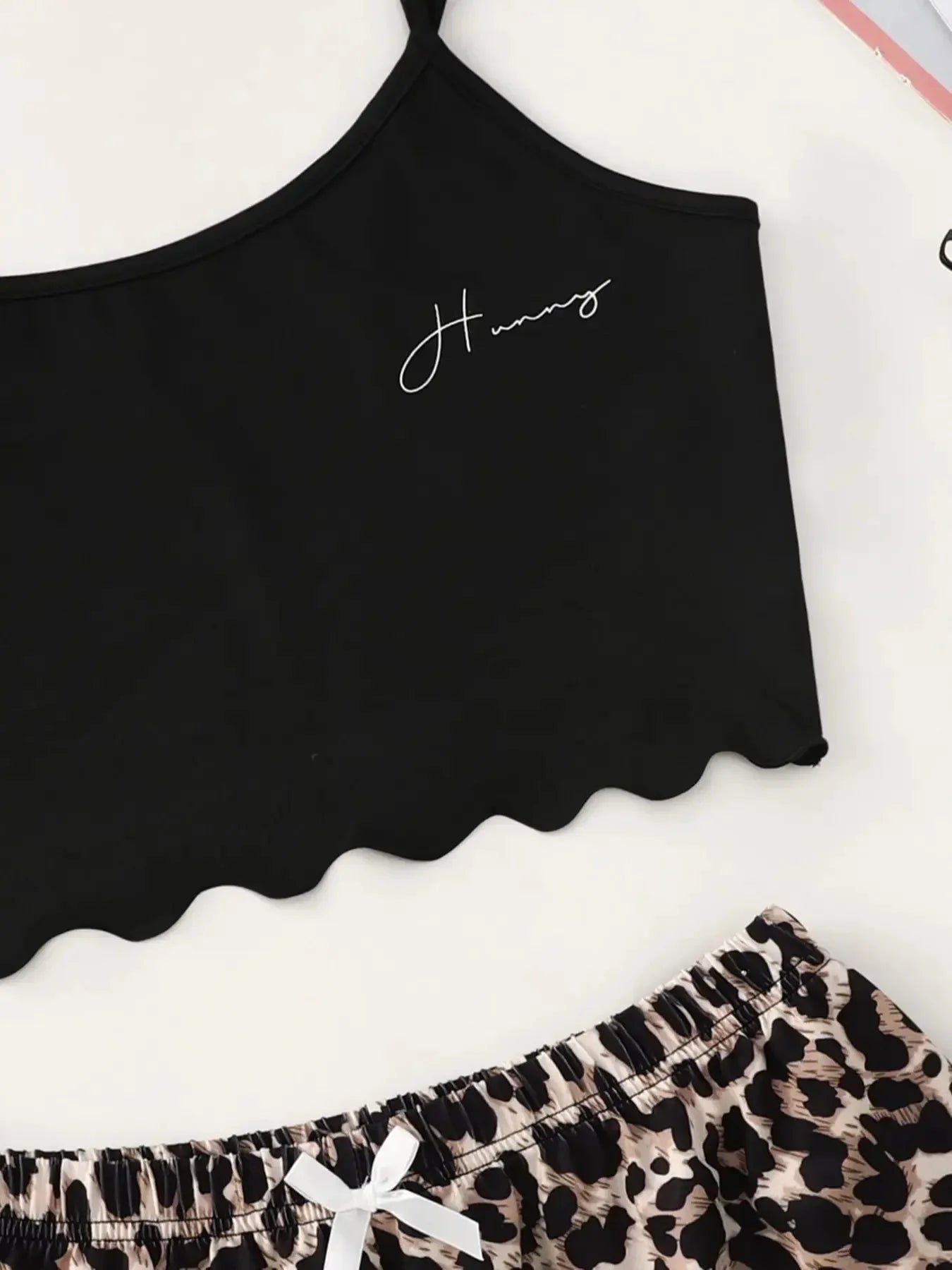 Pyjama Femme Léopard – Ensemble Lingerie Sexy 2 Pièces Débardeur & Short