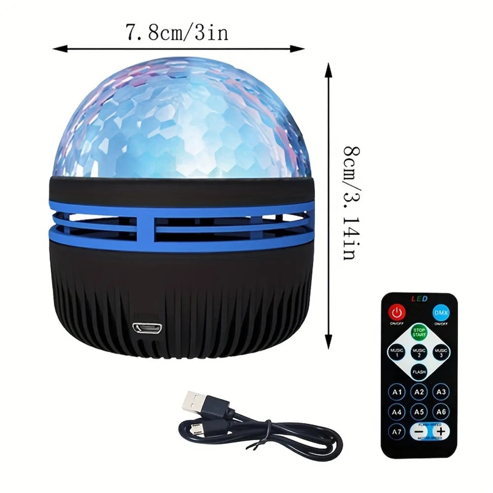 Projecteur Galaxy Aurora USB 360° | Lampe LED Multicolore avec Télécommande