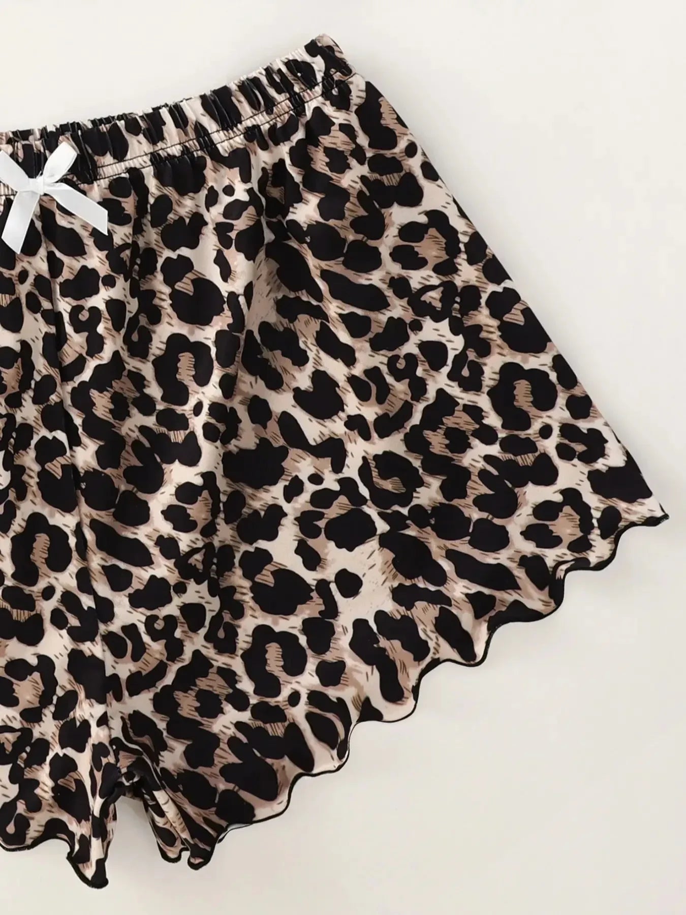 Pyjama Femme Léopard – Ensemble Lingerie Sexy 2 Pièces Débardeur & Short
