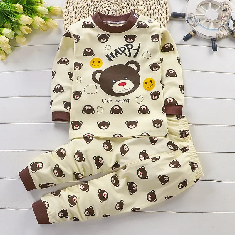 Ensemble  Pyjama Enfant – Coton Doux Motifs Cartoon | Garçon & Fille | Idéal Printemps / Automne
